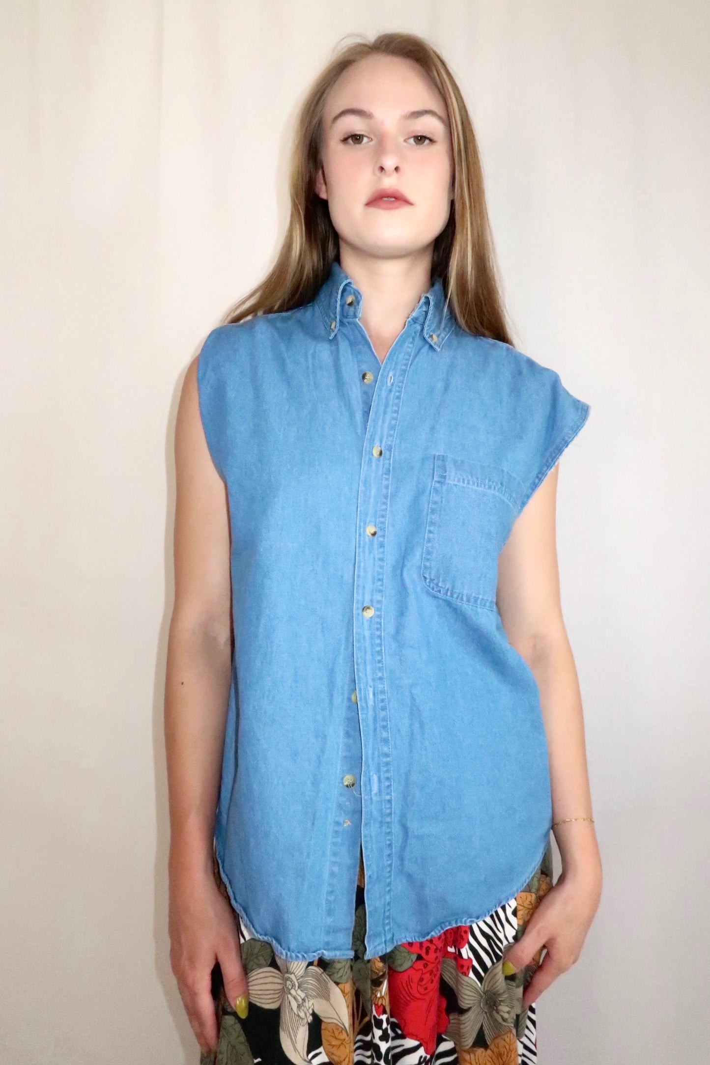 Bay City Sleeveless Denim Top