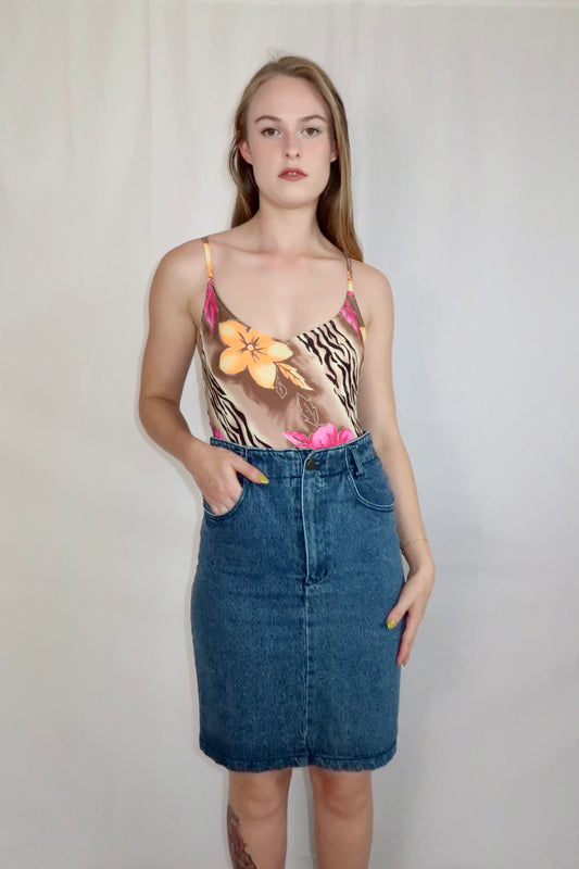 80s Christina Denim Skirt