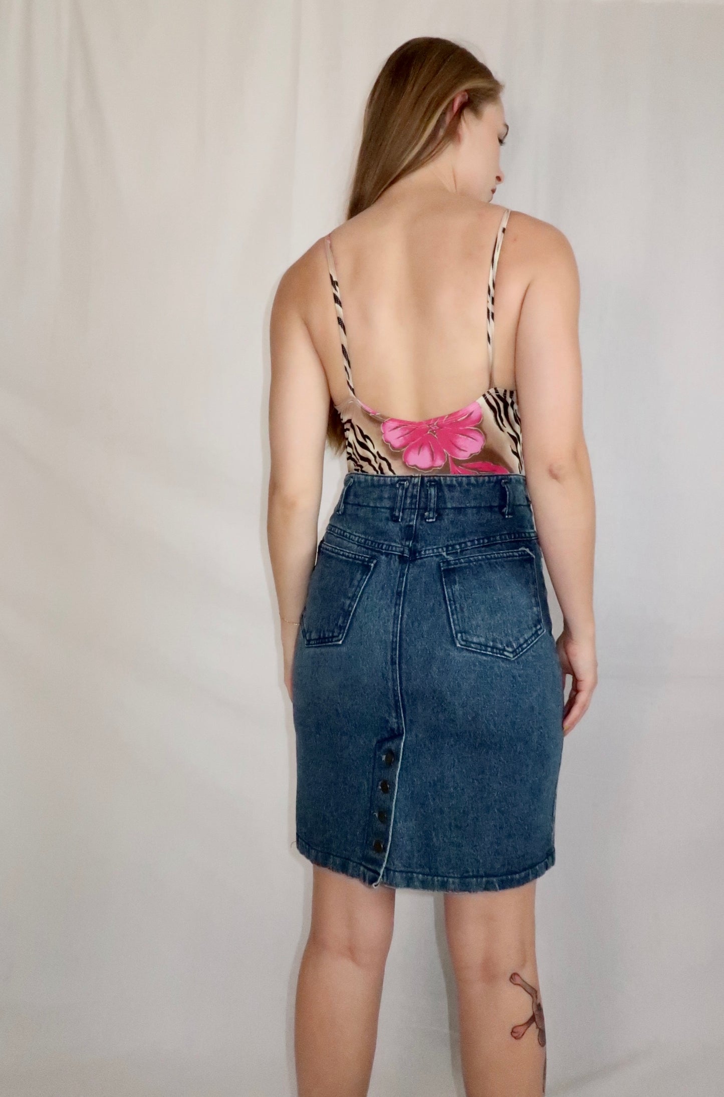 80s Christina Denim Skirt