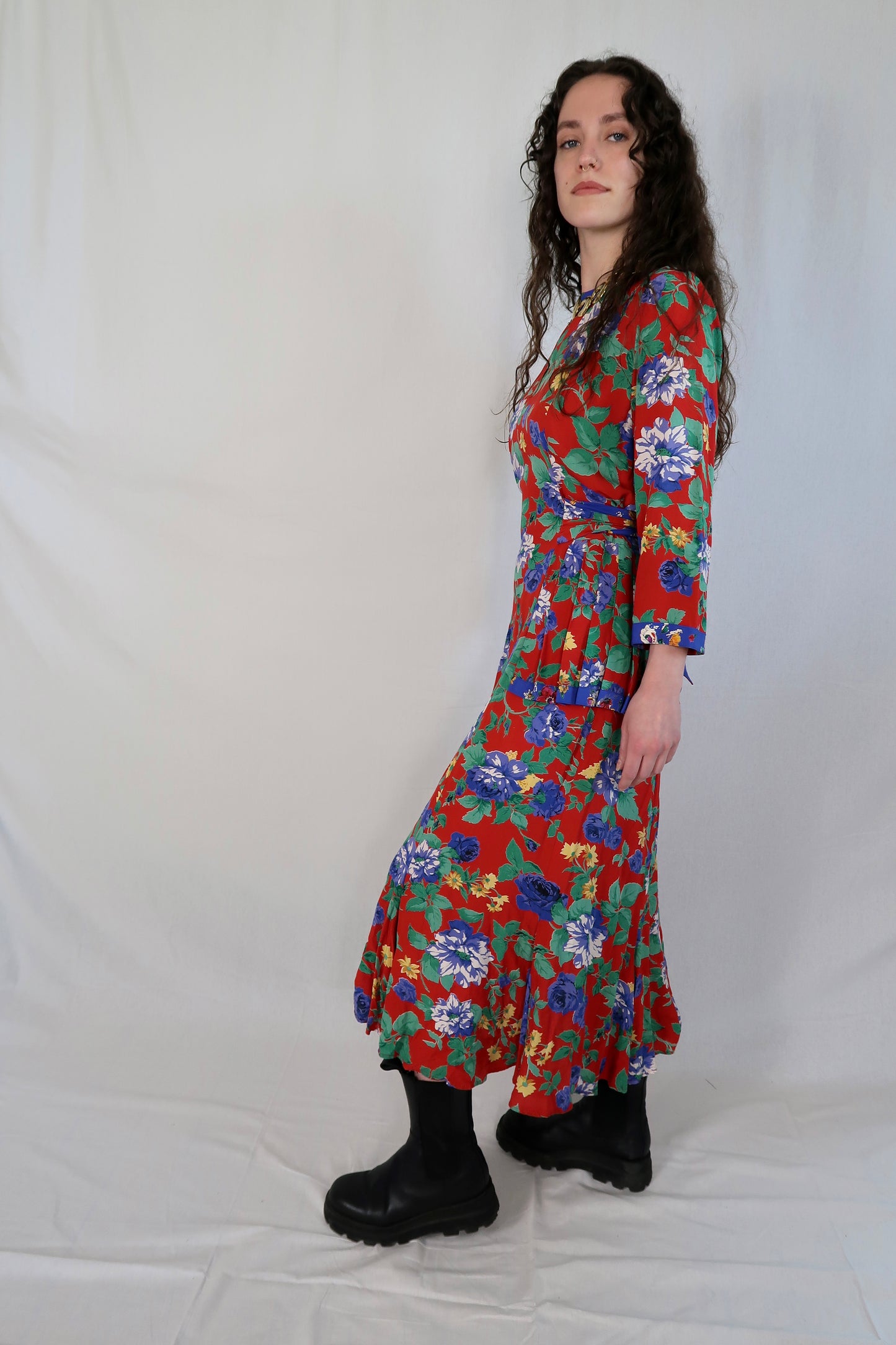 90s Carol Little Floral Dress