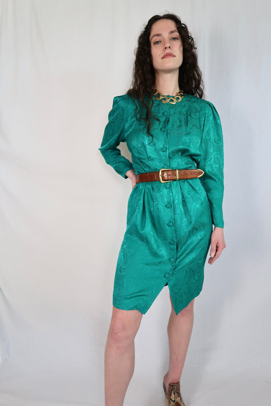 Papéll Green Silk Dress